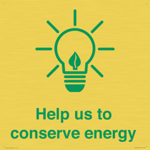 Help us to conserve energy 